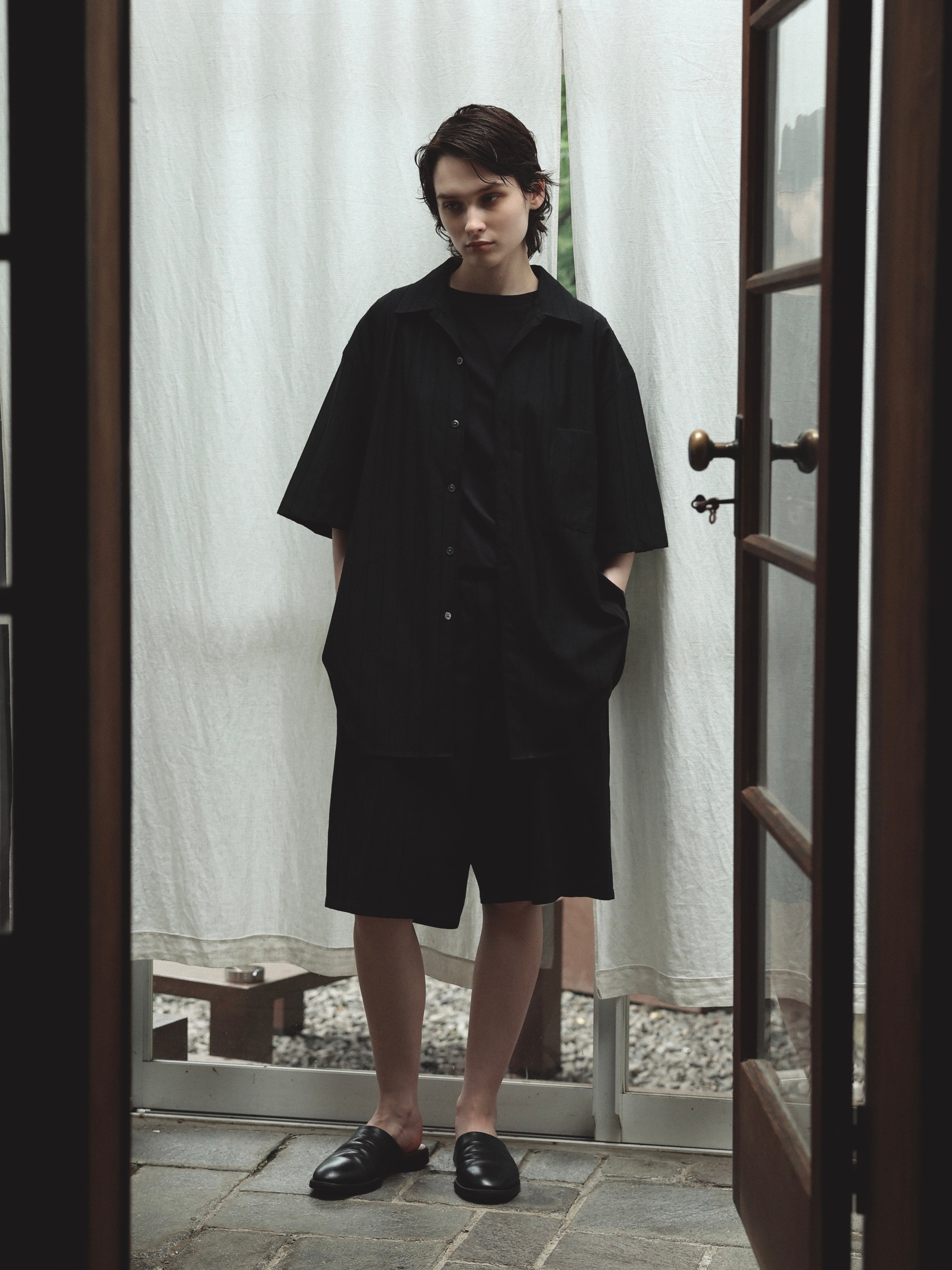 kanemasa phil 46G TYPEWRITER JERSEY ショーツ KANEMASA PHIL.「46G Typewriter Jersey 2tuck Shorts
