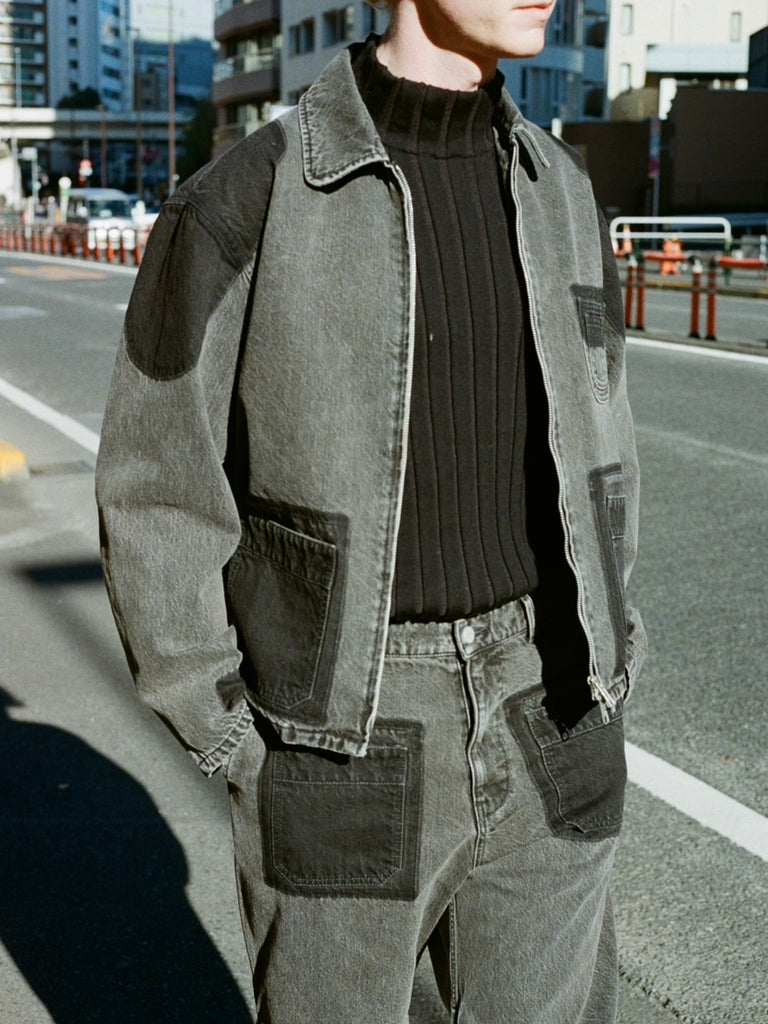MATSUFUJI / Denim Work Jacket , Denim Wide Trousers