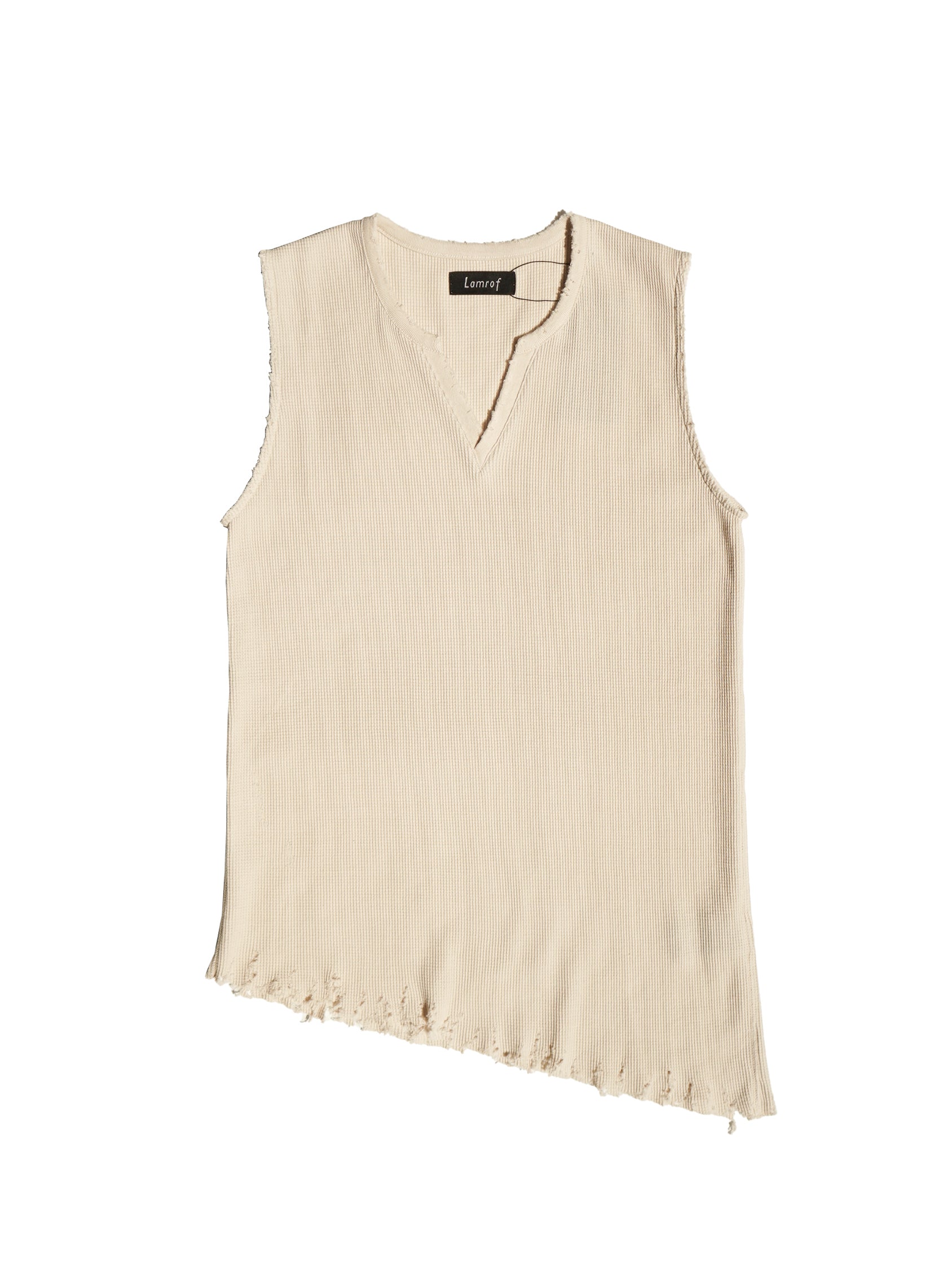 トップス Lamrof Boro Slanted Sleeveless - white BORO SLANTED SLEEVELESS -IVORY- | IN ONLINE STORE