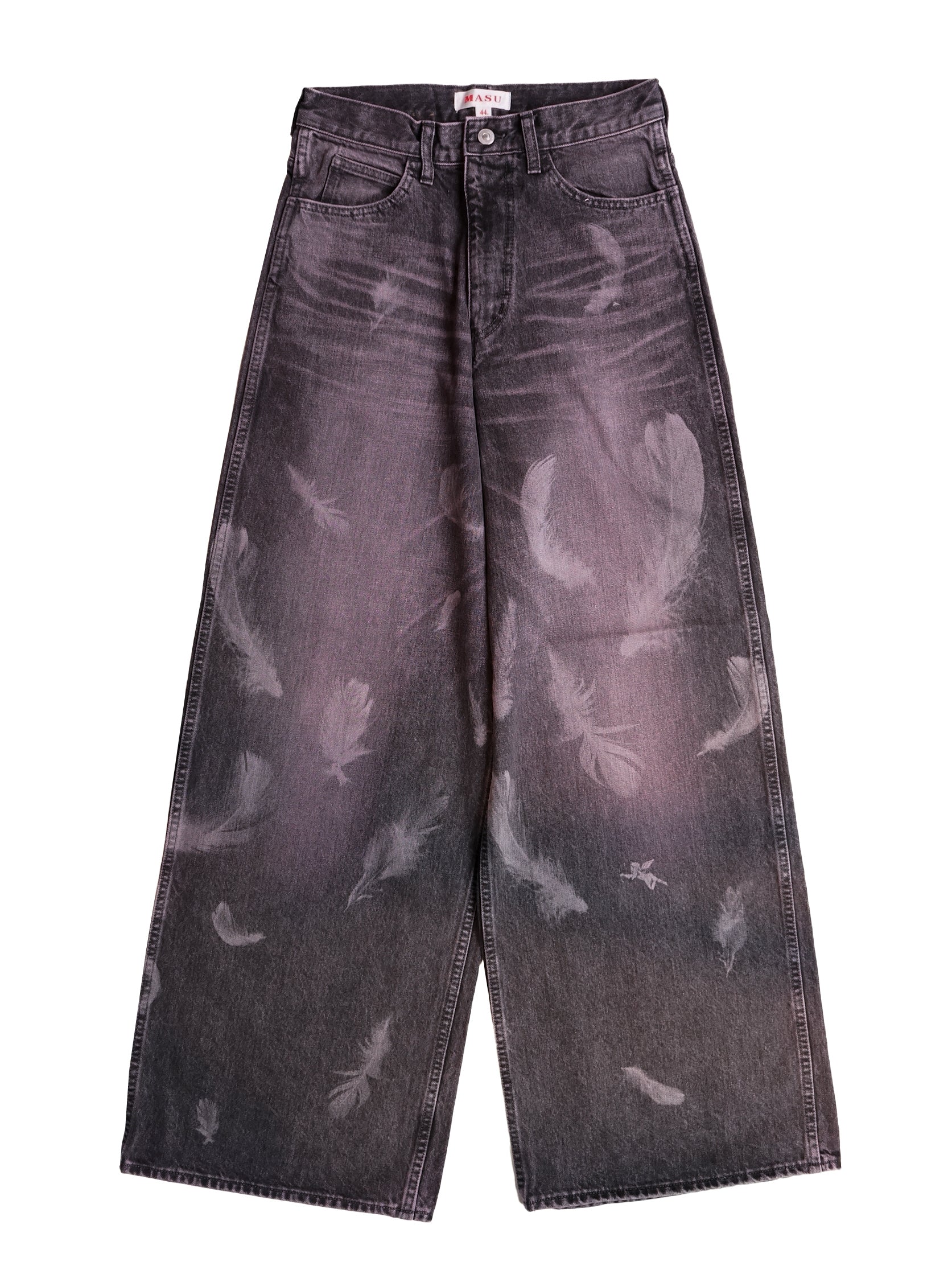 MASU BOYS FEATHER BAGGY JEANS BLACK 44 2024-25AW MASU 