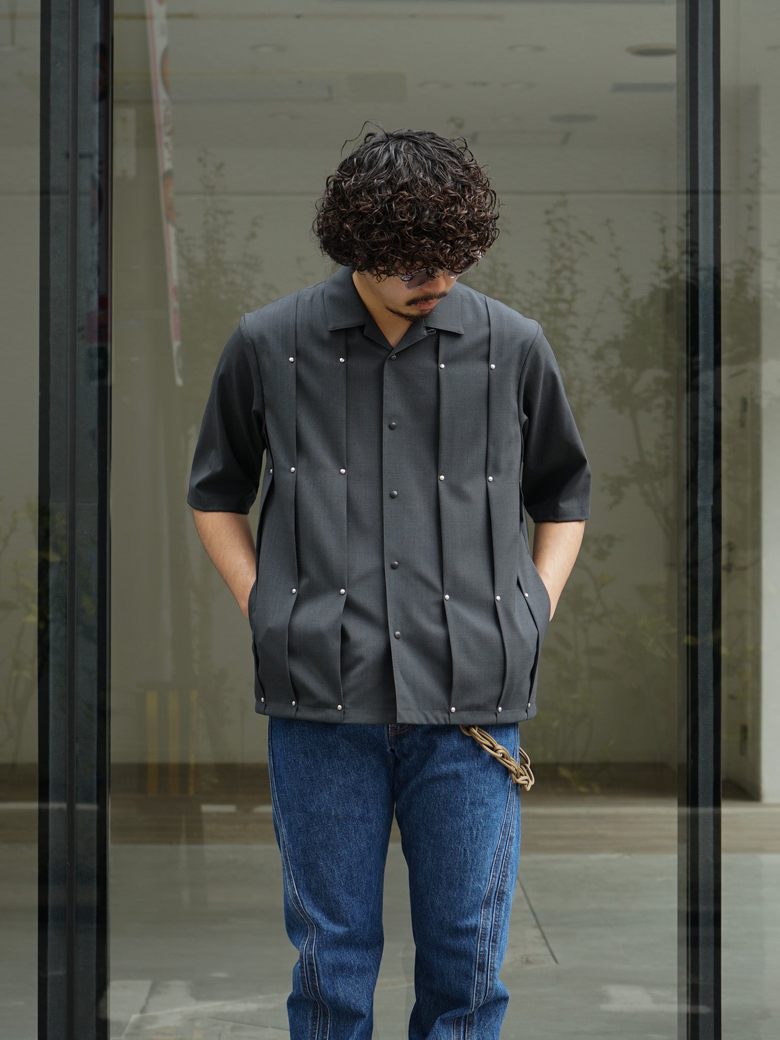 NULABEL / TACK SHIRT SS , ROPE CARABINER TYPE -1