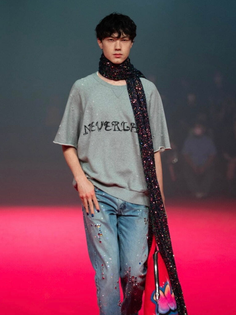 MASU / "NEVERLAND" SHORT SLEEVE SWEATSHIRT