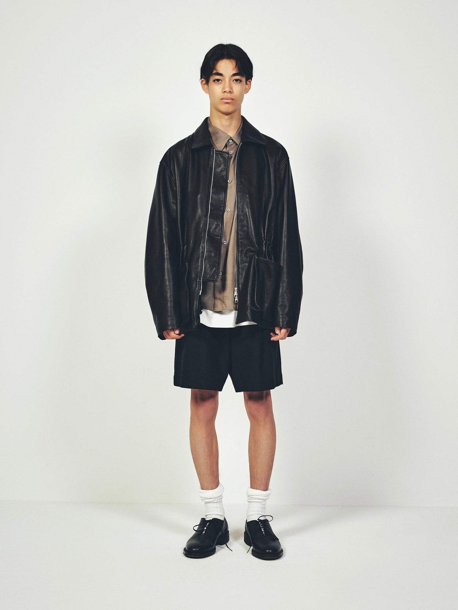 MATSUFUJI / Carry Pocket Cow Leather Jacket