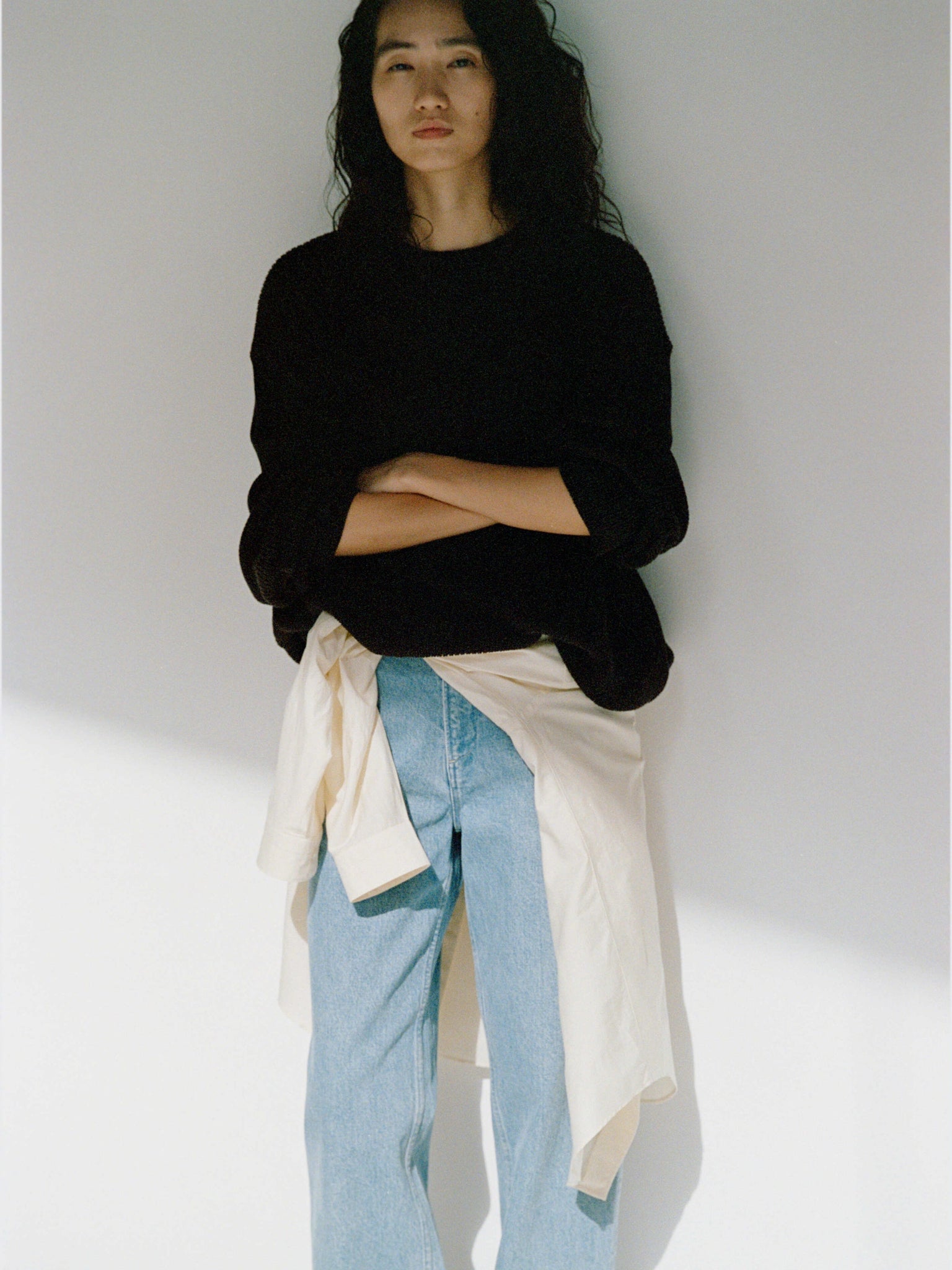 FUJI "WASH DENIM SLACKS"