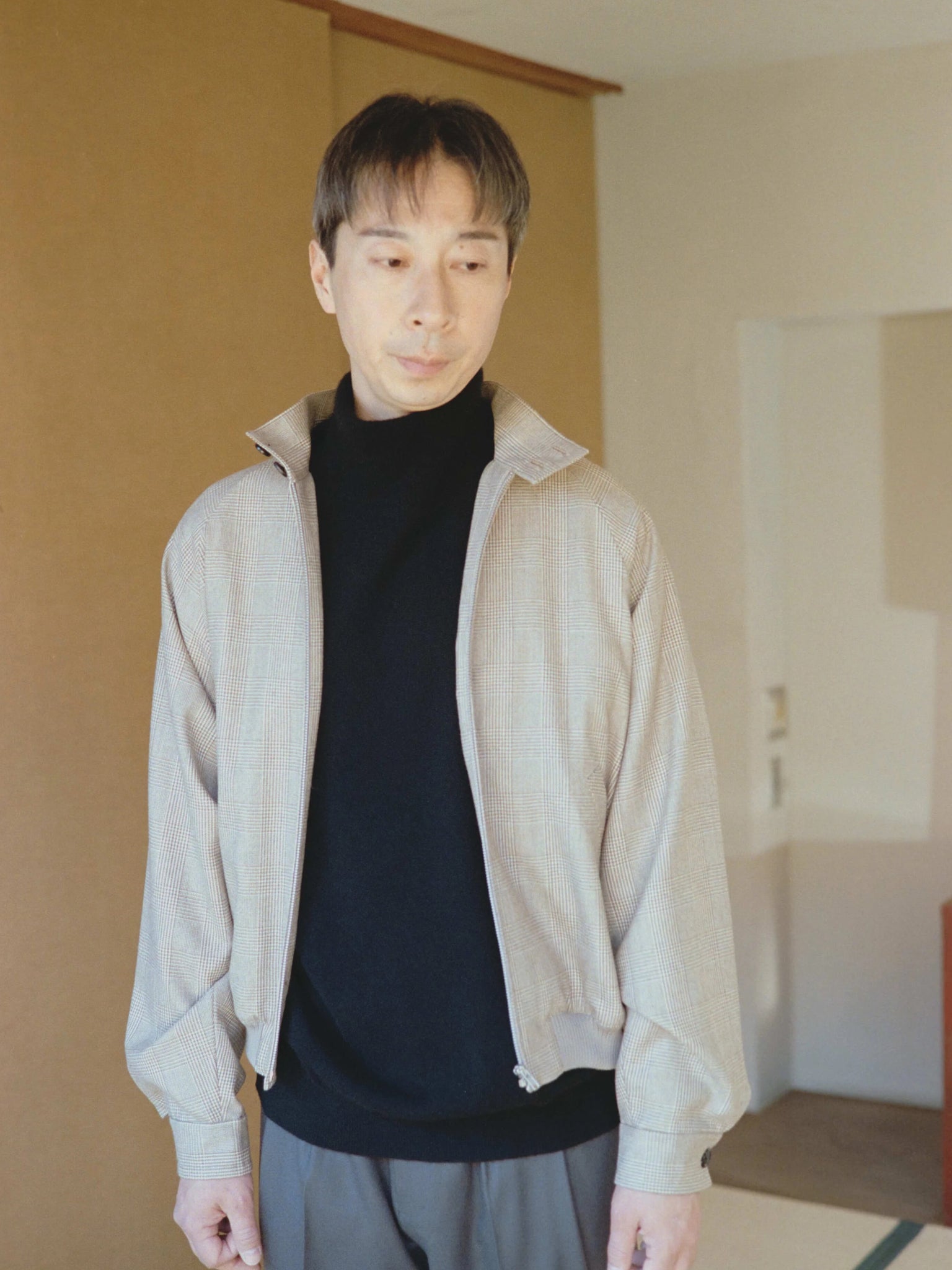 FUJI / WOOL CASHMERE HIGH NECK KNIT