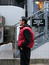 A.A.Spectrum（エーエースペクトラム） "LEEGAN DOWN WAISTCOAT" Tibetan Red
通販 着用イメージ