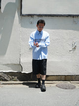 BUZIGAHILL通販 Milaya shirts サックス シャツ 着用イメージ