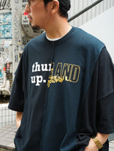 BUZIGAHILL 通販 Four-panel French seam T-shirts ブラック Tシャツ 着用イメージ