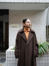Blanc YM Alpaca Oversize Coat ブランワイエム アルパカオーバーサイズコート 通販 ディープブラウン 着用イメージ