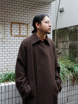 Blanc YM Alpaca Oversize Coat ブランワイエム アルパカオーバーサイズコート 通販 ディープブラウン 着用イメージ
