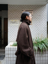 Blanc YM Alpaca Oversize Coat ブランワイエム アルパカオーバーサイズコート 通販 ディープブラウン 着用イメージ