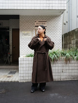 Blanc YM Alpaca Oversize Coat ブランワイエム アルパカオーバーサイズコート 通販 ディープブラウン 着用イメージ