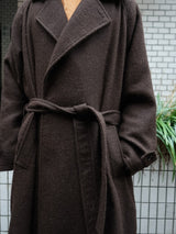 Blanc YM Alpaca Oversize Coat ブランワイエム アルパカオーバーサイズコート 通販 ディープブラウン 着用イメージ