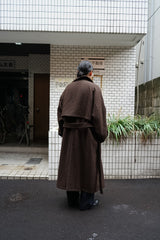 Blanc YM Alpaca Oversize Coat ブランワイエム アルパカオーバーサイズコート 通販 ディープブラウン 着用イメージ
