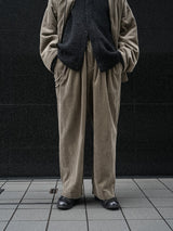 Blanc YM ブランワイエム Corduroy Relax Trousers コーデュロイリラックストラウザーズ 通販 ベージュ 着用イメージ