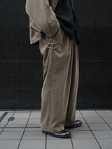 Blanc YM ブランワイエム Corduroy Relax Trousers コーデュロイリラックストラウザーズ 通販 ベージュ 着用イメージ