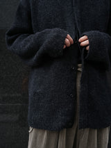 Blanc YM ブランワイエム Kid Mohair Knit Shirts キッドモヘアニットシャツ 通販 ブラック 着用イメージ