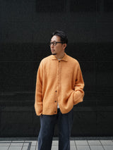 Blanc YM ブランワイエム Kid Mohair Knit Shirts キッドモヘアニットシャツ 通販 オレンジ 着用イメージ
