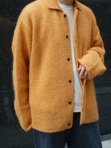Blanc YM ブランワイエム Kid Mohair Knit Shirts キッドモヘアニットシャツ 通販 オレンジ 着用イメージ