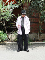 Blanc YM Soft Cotton Knee Tuck Pants　ソフトコットンニータックパンツ 通販 ブラック 着用イメージ