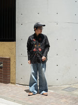 MASU ROCOCO LAYERED WESTERN SHIRT ロココレイヤードウエスタンシャツ ブラック 着用イメージ