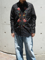 MASU ROCOCO LAYERED WESTERN SHIRT ロココレイヤードウエスタンシャツ ブラック 着用イメージ