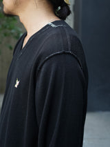 MASU FLOWER ANGEL SWEATER フラワーエンジェルセーター 通販 ブラック 着用イメージ