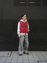 NVRFRGT 3D TWISTED WIDE LEG JEANS ネヴァーフォーゲット 3Dツイストワイドレッグジーンズ 通販 ライトグレー 着用イメージ