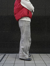 NVRFRGT 3D TWISTED WIDE LEG JEANS ネヴァーフォーゲット 3Dツイストワイドレッグジーンズ 通販 ライトグレー 着用イメージ
