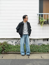 FUJI フジ "WOOL RAGLAN BLOUSON" ウールラグランブルゾン BLACK 通販 着用イメージ