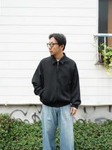 FUJI フジ "WOOL RAGLAN BLOUSON" ウールラグランブルゾン BLACK 通販 着用イメージ