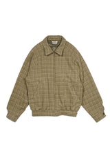 FUJI フジ WOOL CHECK RAGLAN BLOUSON ウールチェックラグランブルゾン 通販 グリーンチェック
