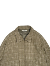 FUJI フジ WOOL CHECK RAGLAN BLOUSON ウールチェックラグランブルゾン 通販 グリーンチェック