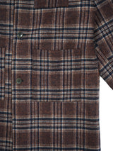 FUJI フジ WOOL CHECK BALMACAAN COAT ウールチェックバルマカーンコート 通販 ブラウンチェック