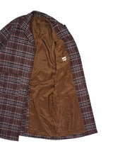 FUJI フジ WOOL CHECK BALMACAAN COAT ウールチェックバルマカーンコート 通販 ブラウンチェック
