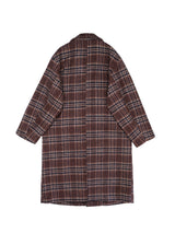 FUJI フジ WOOL CHECK BALMACAAN COAT ウールチェックバルマカーンコート 通販 ブラウンチェック