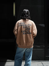 F/CE. RE JYVASKYLA SWEATSHIRT リ ユヴァスキュラ スウェットシャツ 通販 ベージュ 着用イメージ