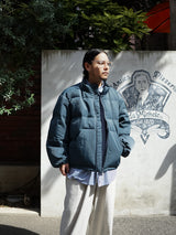 F/CE. Hoodie puffer jacket (F/CE.×DIGAWEL) エフシーイー ディガウェル フーディーパファージャケット 通販 ブルー 着用イメージ