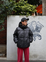 F/CE. PERTEX MINIMAL PADDING PARKA 2.0 エフシーイー PERTEXミニマルパディングパーカー2.0 通販 ブラック 着用イメージ
