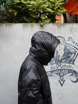 F/CE. PERTEX MINIMAL PADDING PARKA 2.0 エフシーイー PERTEXミニマルパディングパーカー2.0 通販 ブラック 着用イメージ