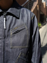 F/CE. LEE BY F/CE. 91-B MODULAR COVERALL JACKET エフシーイー リー 91-Bモジュラーカバーオールジャケット 通販 インディゴ 着用イメージ