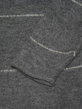 INNAT インアット V-NECK LINE BORDER SWEATER Vネックラインボーダーセーター 通販 グレー