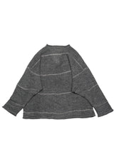 INNAT インアット V-NECK LINE BORDER SWEATER Vネックラインボーダーセーター 通販 グレー