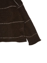 INNAT インアット V-NECK LINE BORDER SWEATER Vネックラインボーダーセーター 通販 ブラウン