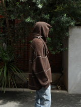 INNAT インアット HOOD STOLE フードストール 通販 ブラウン 着用イメージ
