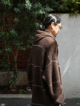 INNAT インアット HOOD STOLE フードストール 通販 ブラウン 着用イメージ