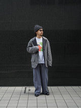 INNAT REVERSIBLE HUNTER JACKET インアット リバーシブルハンタージャケット
 通販 グレー 着用イメージ