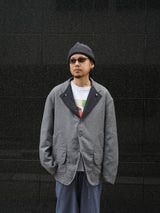 INNAT REVERSIBLE HUNTER JACKET インアット リバーシブルハンタージャケット
 通販 グレー 着用イメージ