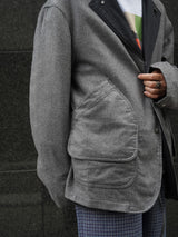 INNAT REVERSIBLE HUNTER JACKET インアット リバーシブルハンタージャケット
 通販 グレー 着用イメージ