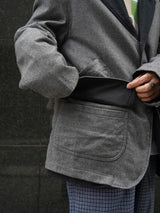 INNAT REVERSIBLE HUNTER JACKET インアット リバーシブルハンタージャケット
 通販 グレー 着用イメージ